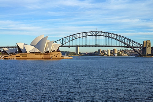 Sydney harbor bridge and opera house