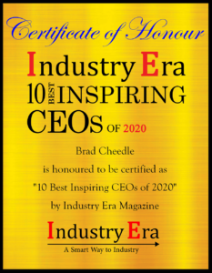 Industry Era 10 Best Inspiring CEOs certificate